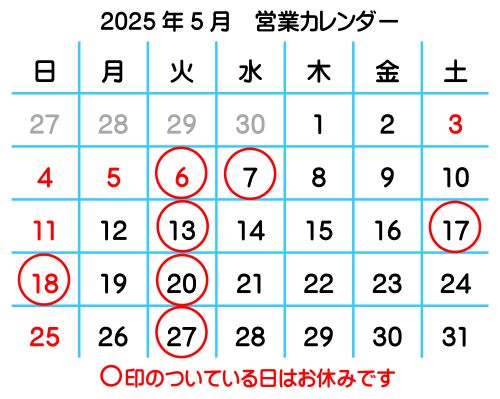 2025N5cƃJ_[